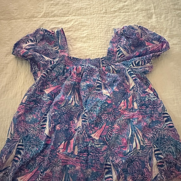 Lilly Pulitzer Pink and Blue Sailboat Blouse - Picture 4 of 4